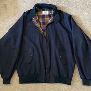 Vintage IZOD LACOSTE Harrington navy bomber jacket, Large.
